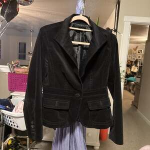 Talbots Black Velvet Blazer, Size 6